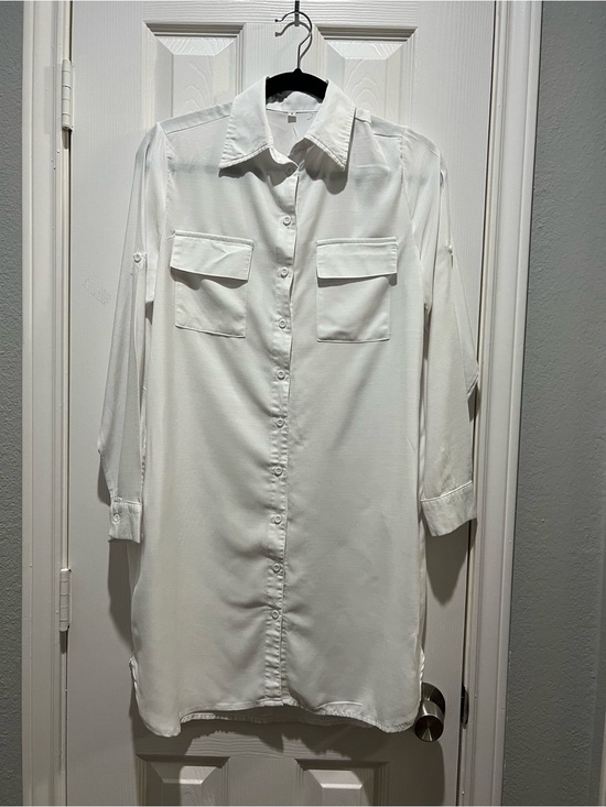 Dresses & Skirts - White Button-Down Shirt Dress